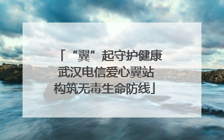 “翼”起守护健康 武汉电信爱心翼站构筑无毒生命防线