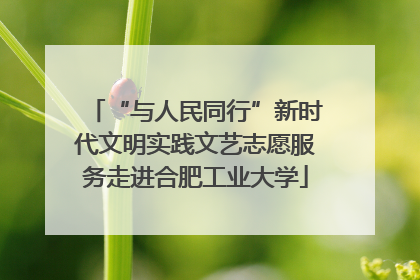 “与人民同行”新时代文明实践文艺志愿服务走进合肥工业大学