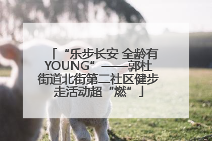 “乐步长安 全龄有YOUNG”——郭杜街道北街第二社区健步走活动超“燃”