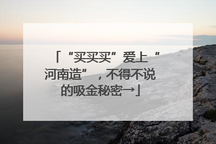 “买买买”爱上“河南造”，不得不说的吸金秘密→
