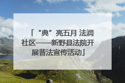 “典”亮五月 法润社区——新野县法院开展普法宣传活动