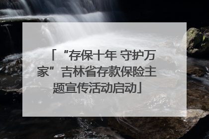 “存保十年 守护万家”吉林省存款保险主题宣传活动启动