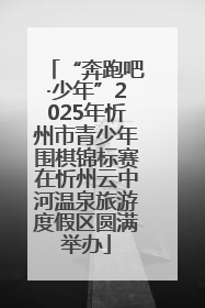 “奔跑吧·少年”2025年忻州市青少年围棋锦标赛在忻州云中河温泉旅游度假区圆满举办