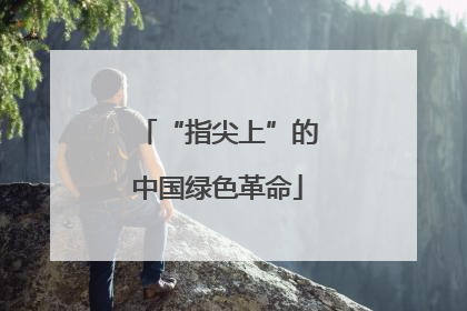 “指尖上”的中国绿色革命