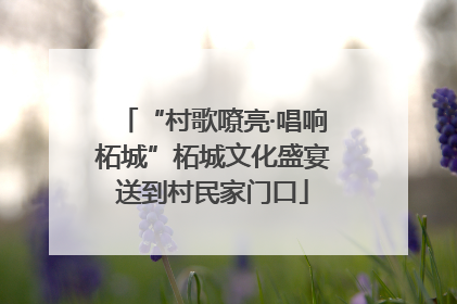 “村歌嘹亮·唱响柘城”柘城文化盛宴送到村民家门口