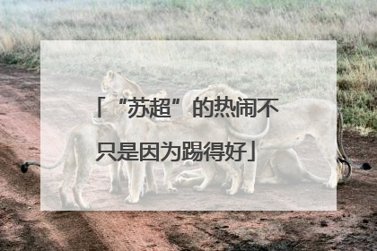 “苏超”的热闹不只是因为踢得好