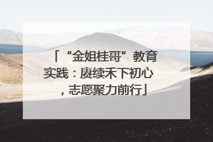 “金姐桂哥”教育实践：赓续禾下初心，志愿聚力前行