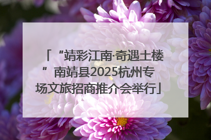 “靖彩江南·奇遇土楼”南靖县2025杭州专场文旅招商推介会举行
