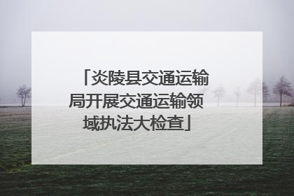 炎陵县交通运输局开展交通运输领域执法大检查