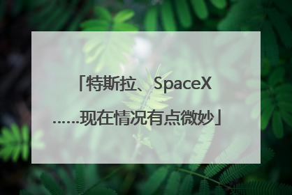 特斯拉、SpaceX……现在情况有点微妙