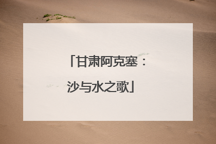 甘肃阿克塞：沙与水之歌