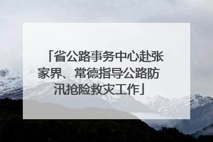 省公路事务中心赴张家界、常德指导公路防汛抢险救灾工作