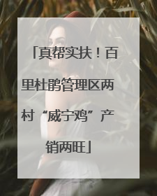 真帮实扶！百里杜鹃管理区两村“威宁鸡”产销两旺