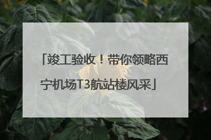 竣工验收！带你领略西宁机场T3航站楼风采