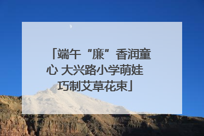 端午“廉”香润童心 大兴路小学萌娃巧制艾草花束