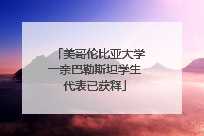 美哥伦比亚大学一亲巴勒斯坦学生代表已获释