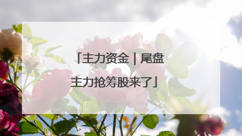 主力资金｜尾盘主力抢筹股来了