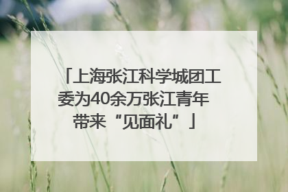 上海张江科学城团工委为40余万张江青年带来“见面礼”