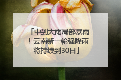 中到大雨局部暴雨！云南新一轮强降雨将持续到30日