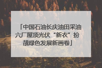 中国石油长庆油田采油六厂屋顶光伏“新衣”扮靓绿色发展新画卷