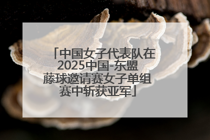 中国女子代表队在2025中国-东盟藤球邀请赛女子单组赛中斩获亚军