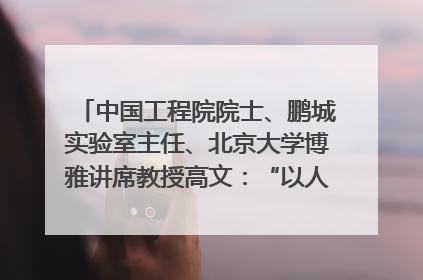 中国工程院院士、鹏城实验室主任、北京大学博雅讲席教授高文：“以人为本 智能向善” 推动文化与科技相生相促｜聚焦2025文化强国建设高峰论坛