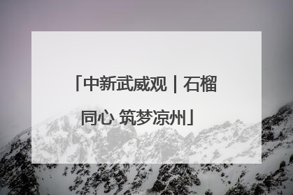 中新武威观｜石榴同心 筑梦凉州
