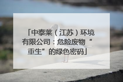 中泰莱（江苏）环境有限公司：危险废物“重生”的绿色密码