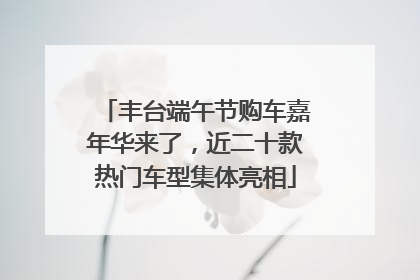 丰台端午节购车嘉年华来了，近二十款热门车型集体亮相