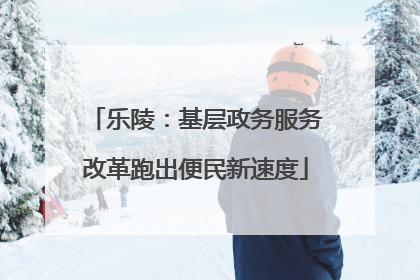 乐陵：基层政务服务改革跑出便民新速度