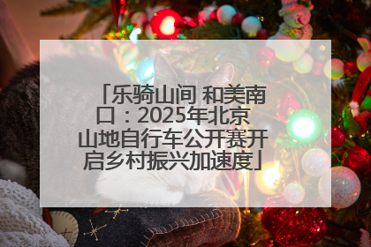 乐骑山间 和美南口：2025年北京山地自行车公开赛开启乡村振兴加速度