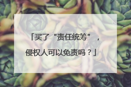 买了“责任统筹”，侵权人可以免责吗？