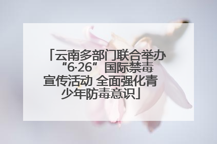云南多部门联合举办“6·26”国际禁毒宣传活动 全面强化青少年防毒意识
