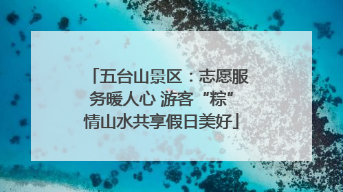 五台山景区：志愿服务暖人心 游客“粽”情山水共享假日美好