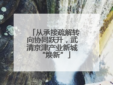 从承接疏解转向协同跃升，武清京津产业新城“焕新”