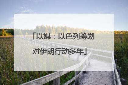 以媒：以色列筹划对伊朗行动多年