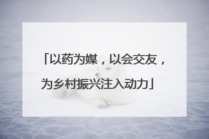 以药为媒，以会交友，为乡村振兴注入动力