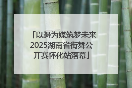 以舞为媒筑梦未来 2025湖南省街舞公开赛怀化站落幕