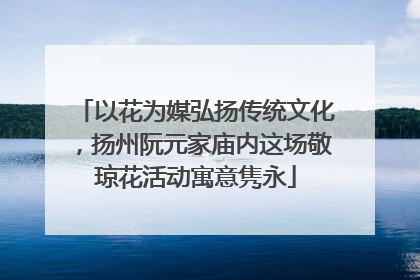 以花为媒弘扬传统文化，扬州阮元家庙内这场敬琼花活动寓意隽永