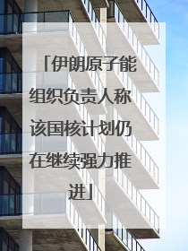 伊朗原子能组织负责人称该国核计划仍在继续强力推进