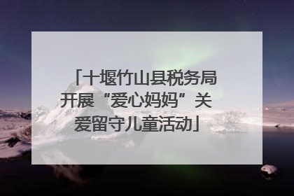 十堰竹山县税务局开展“爱心妈妈”关爱留守儿童活动