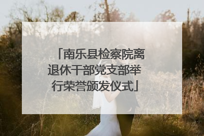 南乐县检察院离退休干部党支部举行荣誉颁发仪式
