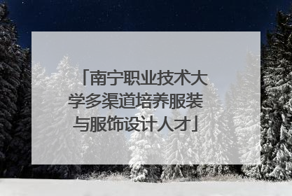 南宁职业技术大学多渠道培养服装与服饰设计人才