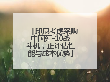 印尼考虑采购中国歼-10战斗机，正评估性能与成本优势