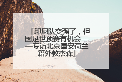 印尼队变强了，但国足世预赛有机会——专访北京国安荷兰籍外教杰森