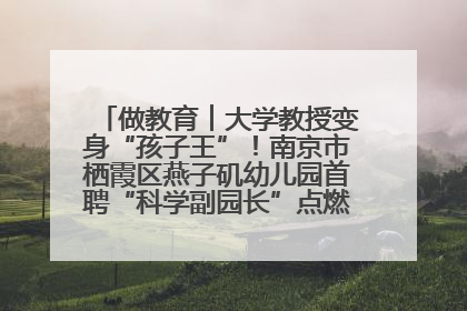 做教育︱大学教授变身“孩子王”！南京市栖霞区燕子矶幼儿园首聘“科学副园长”点燃萌娃科学梦