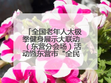 全国老年人太极拳健身展示大联动（东营分会场）活动暨东营市“全民健身月”启动仪式成功举行