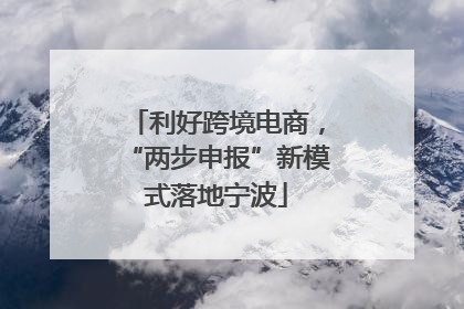 利好跨境电商，“两步申报”新模式落地宁波