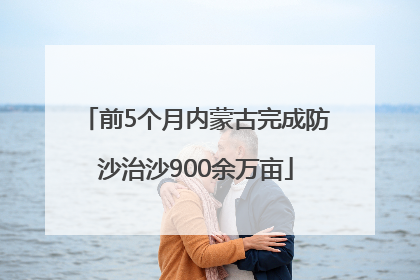 前5个月内蒙古完成防沙治沙900余万亩