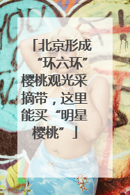 北京形成“环六环”樱桃观光采摘带，这里能买“明星樱桃”